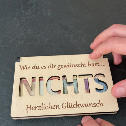 NICHTS - Geldgeschenk